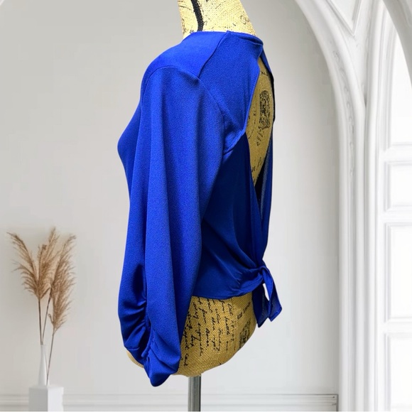 459 - ZARA CROP TOP - ROYAL BLUE - Picture 4 of 13